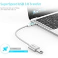 thumbnail image 3 of LENTION USB C to USB 3.0 Adapter,Type C Male to USB 3.0 Female OTG Converter Compatible 2023-2016 MacBook Pro,New iPad Pro/Mac Air/Surface,Chromebook,Phone/Tablet(C6-1P,Silver), 3 of 11