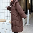 thumbnail image 6 of XPMWRP Fashion Long-sleeved Thickened Fleece Casual Jacket Warm Hooded Coat Comfortable Daily Wear Perfect for Winter Outdoor Activities Women's Outerwear Brown XL, 6 of 9