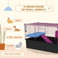 thumbnail image 4 of PawHut 18.5" Small Animal Cage with Water Bottle, Food Dish, Ramp, Black, 4 of 10