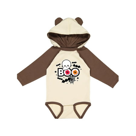 

Inktastic Boo with Ghost Bats and Eyes Gift Baby Boy or Baby Girl Long Sleeve Bodysuit