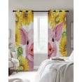thumbnail image 4 of Farmhouse Sunflowers Blackout Curtains for Bedroom Living Room Darkening Curtains 63 Inches Long Spring Country Watercolor Pig Floral Window Curtain 2 Panels Set Window Treatment Drapes 42"x63", 4 of 9