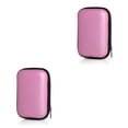 thumbnail image 4 of Wisewang Étui de Transport Portable pour Écouteurs avec Fermeture Éclair Boîte de Rangement Sans Fil Multi-Usage pour Bureau Extérieur Voyage Rose 2Ensemble, 4 of 6