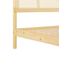 thumbnail image 4 of Walker Edison Rattan Headboard Solid Wood King Bedframe - Natural, 4 of 16