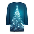 thumbnail image 4 of Ailaofu Hauts pour Femmes à Manches 3/4 Décontractés Henley Col T-Shirts Manches 3/4, 4 of 5