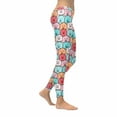 thumbnail image 3 of SUNENAT Cute Pig Pattern Doodle Art Stretchy Capri Leggings Skinny Yoga Pants L, 3 of 4
