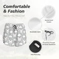 thumbnail image 6 of Lsque Rabbit And Cloud Printed Women's Running Shorts with Liner Pockets,Elastic Quick Dry Workout Athletic Gym Yoga Shorts,Womens High Waist Shorts-Medium, 6 of 9
