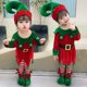 thumbnail image 3 of Disfraz de elfo de Año Nuevo 2025 para niña, conjunto de traje de Papá Noel verde con sombrero, conjunto de vestido de fiesta de Navidad elegante para niños, actuación, 3 of 5