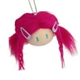 thumbnail image 2 of Llavero con cabeza de muñeco de peluche para cumpleaños, bolso, mochila Rojo, 2 of 9