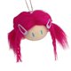 thumbnail image 2 of Llavero con cabeza de muñeca de peluche perfecl para mochila fiesta para niños y niñas Rojo, 2 of 8