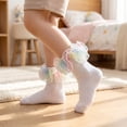 thumbnail image 5 of Abcomgle Girls Ruffle Socks 10-12 Years Old, Big Ruffle Socks | Girls Princess Eyelet Lace Sock, Comfortable Cotton Frilly Sock for Daily Wear Multicolor, 5 of 6