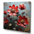 thumbnail image 2 of Designart "Scarlet Petals Of Zinnias" Zinnias Canvas Prints, 2 of 7