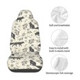 thumbnail image 4 of Wukai Vintage Moon Fox Full Set Car Seat Covers with Soft Padding Universal Auto Front Seats Protector and Cushion Mat, 4 of 5
