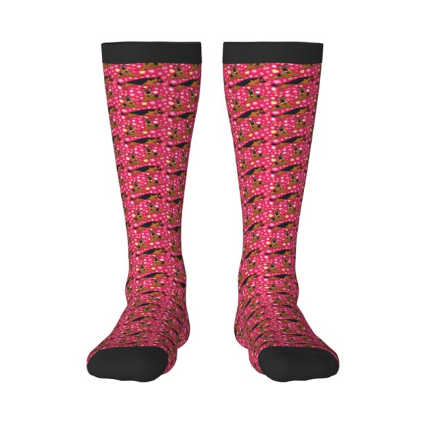 Fotbe German Shepherd Dog Calcetas Divertidas Estampadas para Hombre y Mujer, Calcetas de Algodón hasta la Rodilla para Caminar, Correr, Enfermería y Embarazo