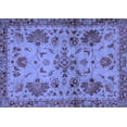 thumbnail image 1 of Ahgly Company Machine Washable Indoor Rectangle Abstract Blue Modern Area Rugs, 7' x 9', 1 of 4