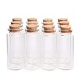 thumbnail image 1 of 20 mini frascos de vidrio de 30 mm x 70 mm con tapones de corcho de madera (30 ml), 1 of 5
