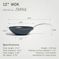 thumbnail image 5 of Cookware - 12" Blue Carbon Steel Wok - (Like Cast Iron, but Better) - Professional Cookware - Crafted in France - Induction Compatible, 5 of 7