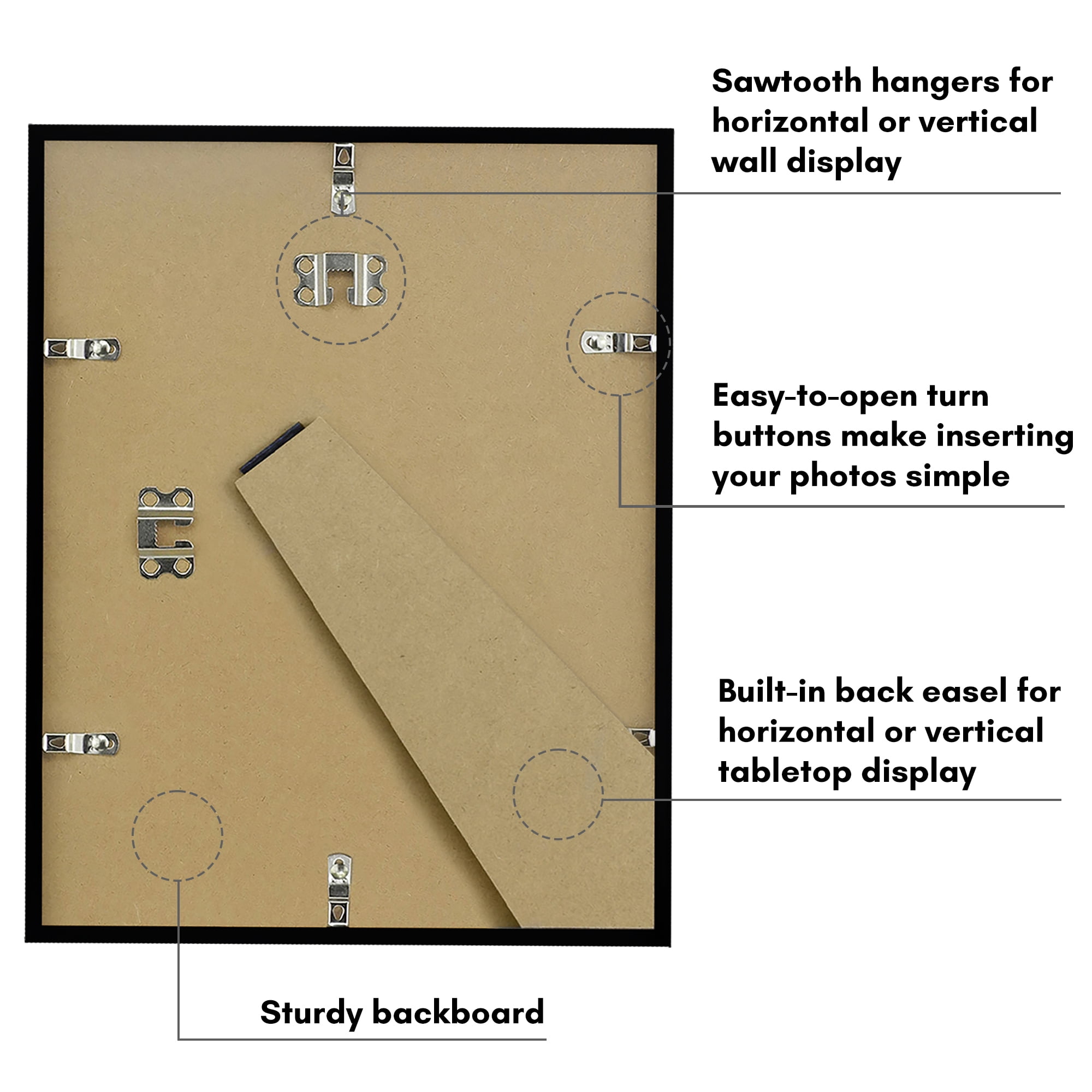 Americanflat 9x12 Picture Frame with Shatter-Resistant Glass with 6x8 Mat 2 Pack Display Photo Wall - Black