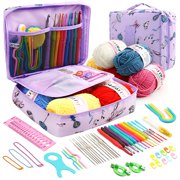 Riapawel Beginner Crochet Kit, Learn To Crochet Starter Kit For Adults And Kids Complete Crochet Kit