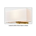 thumbnail image 4 of Claxy Gold Wall Sconces with Rectangle White Fabric Shade 2-Pack, 4 of 6