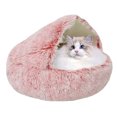 thumbnail image 4 of Cama Mascota Acogedora Cueva Gato Esponjoso Con Cubierta Capucha, 4 of 9