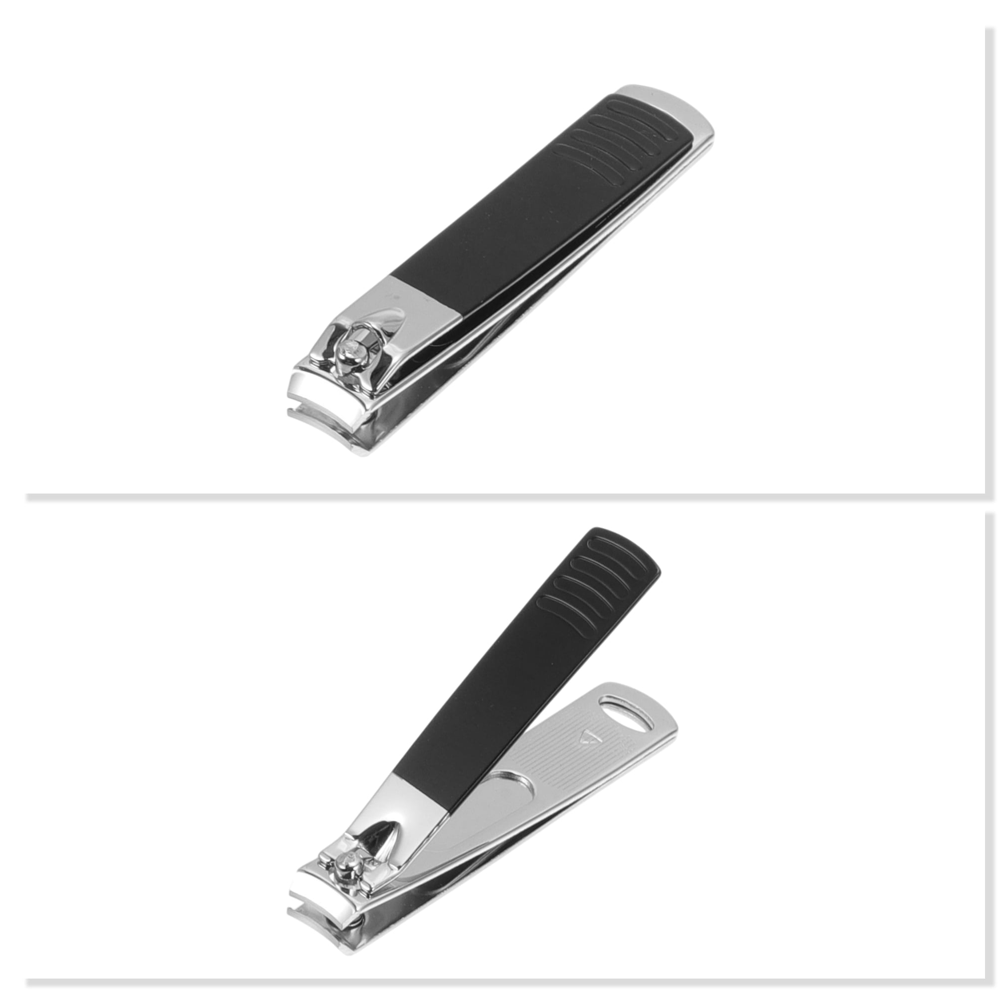 Unique Bargains Round Tail Nail Clippers Set 4 Pcs Black