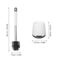 thumbnail image 4 of SINGES Toilet Bowl Brush and Holder Combo for Bathroom, Bathroom Cleaning Bowl Brush Kit Non-Scratch TPR Bristles and Under-Rim Brush Head, 4 of 9