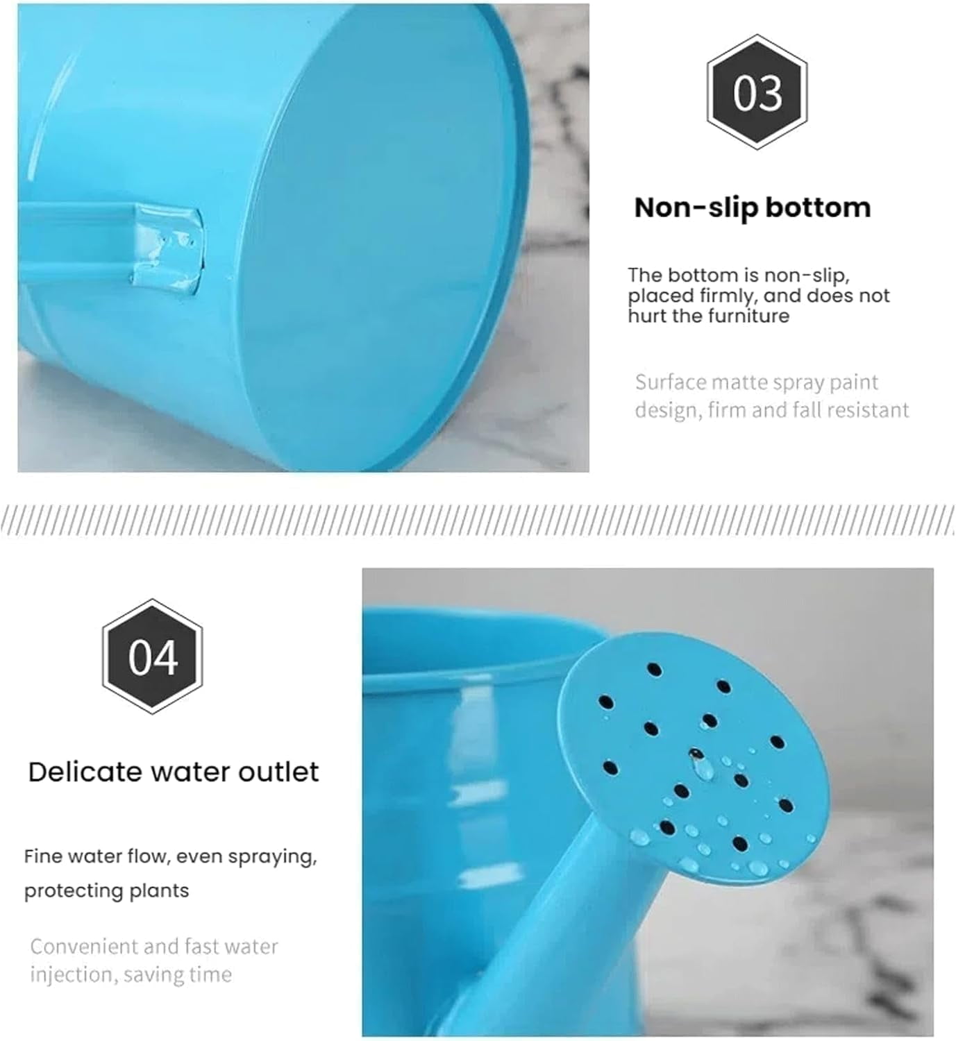 Watering Can Gardening Tool Accessories, Sprinkling Can 1L Metal Flower Garden Watering Can for Outdoor Indoor Plants Lawn Garden