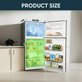 thumbnail image 3 of Upstreman 17.6 Cu.Ft. Top Freezer Refrigerator, Stainless Steel Fridge Freezer Double Door Refrigerator with Adjustable Thermostat Control, Fingerprint Resistant, Auto Defrost, Reversible Door, BD176, 3 of 9