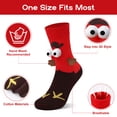 thumbnail image 4 of Funny Redchicken Socks for Men Women Teen Boys -Cute Novelty Crazy Silly Cool 3D Animal Socks Gift for Chicken Lovers - Fathers Valentines Birthday Fun Gift Ideas Christmas Stocking Stuffers, 4 of 7