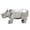 Silver Solid Rhino Animals 10" x 5" x 6", variant on 18" x 6" Gold Polystone Cubist Leopard Sculpture, by CosmoLiving by Cosmopolitan