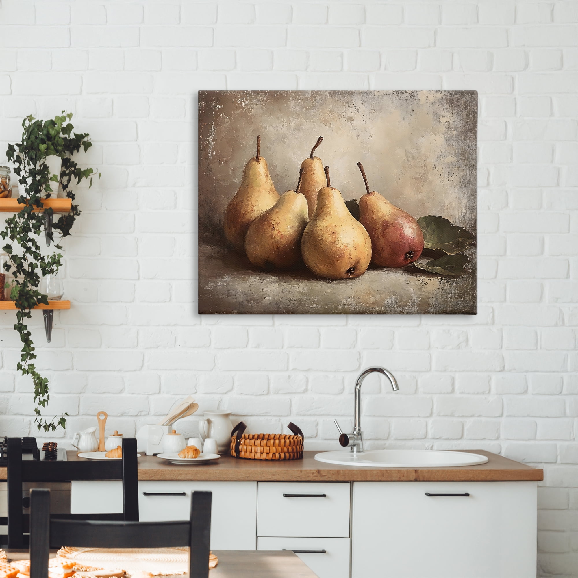 Stupell Industries Neutral Pear Still Life Canvas Wall Art, design by Franklyn Gregory