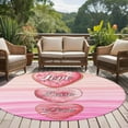 thumbnail image 5 of Valentine's Day Love Washable Area Rug&nbsp;5 ft Heart Desserts Gradient Pink Abstract Soft Round&nbsp;Rugs for Living Room, Non Slip Carpet for Bedroom&nbsp;Entryway Dining Room, 5 of 9