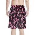 thumbnail image 2 of Binienty Men's Board Shorts Swim Trunks With Pink Cherry Blossom Pattern - Quick Dry for Beach Vacation and Water Sports, 2 of 10