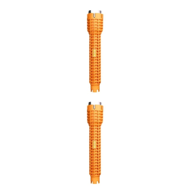 Justharion 8IN1 Multi-purpose Sink Installer Basin Wear-resistant Repair Plumbing Kitchen Hand Tools Pipe Extractor Orange 2Set