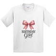 thumbnail image 3 of Inktastic Birthday Girl Pink Bow Youth T-Shirt, 3 of 5