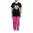 thumbnail image 4 of CafePress - Sea Otters Holding Hands Women's Dark Pajamas - Women's Short Sleeve Print T-Shirt and Pants Dark Cotton Pajama Set, 4 of 7