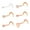 Rose Gold, variant on 6PCS 20G Clear Bioflex Crystal Nose Stud Piercing Nose Bone/L Shaped/Nose Screws Rings Set