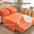 thumbnail image 3 of Flymme Orange Comforter Set Queen Size 7 Piece Bed in a Bag,Shabby Chic Boho Comforter Sets with Sheets ,Soft Microfiber Complete Bedding Set, 3 of 8