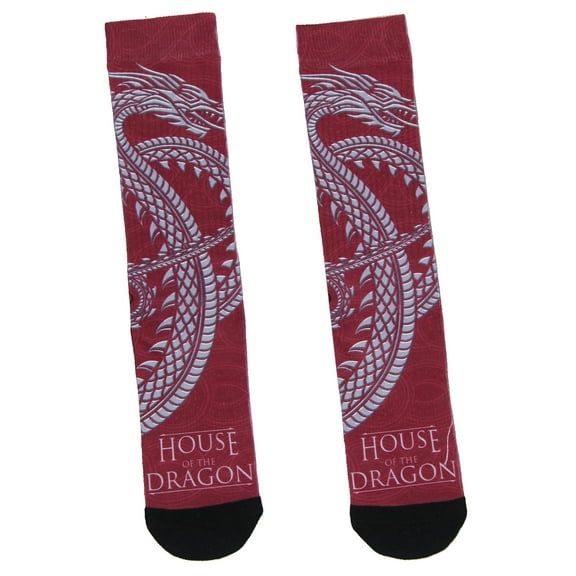 Game Of Thrones: House Of The Dragon Crew Socks For Men Women Sublimated Socks 1 Pair