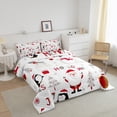 thumbnail image 2 of Santa Claus Comforter Set Merry Christmas Bedding 3 Piece Happy New Year Xmas Bedding Comforter Sets Christmas Themed Duvet Insert Cute Penguin Snowman Quilt King Size, 2 of 6