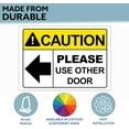 thumbnail image 2 of ADA CENTRAL SIGNS - OSHA Warning Please Use Other Door Sign with Left Arrow - ADA Compliant Digitally Printed Text Wall Sign Fire Safety Evacuation Signs for Warehouse, Work Site - Plastic 14” x 10”, 2 of 7
