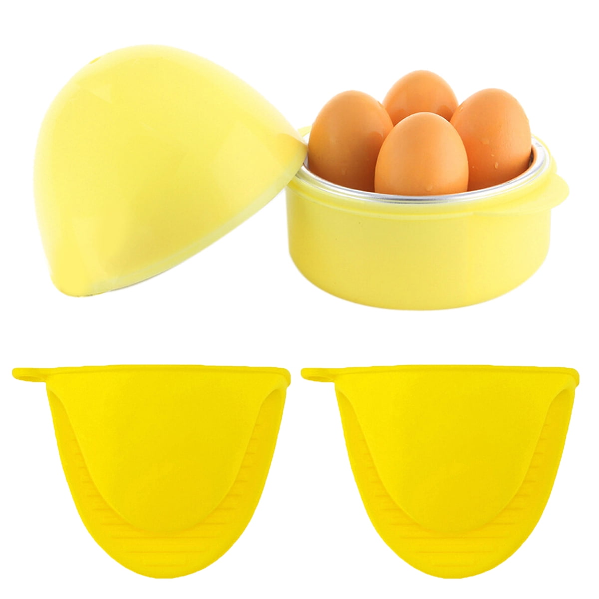 Egg Cooker 4 Egg Capacity Microwave Egg Boiler Easy Rapid for Hard or