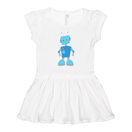 

Inktastic Cute Robot Funny Robot Silly Robot Blue Robot Gift Toddler Girl Dress
