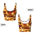 thumbnail image 3 of Sikiie Sunglasses Yellow Duck Print Strappy Sports Bra for Women Padded Push Up Sports Bra Athletic Running Sports Bra Workout Bra Yoga Bra, 3 of 5