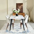 thumbnail image 2 of Homy Casa 5-Piece Dining Set, Faux Walnut Rectangular Table with Upholstered Chairs, 2 of 10