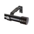 thumbnail image 1 of USFOOK 1 Inch Curtain Rods 30 To 88 Inch(2.5-7.3ft) Black Curtain Rods For Windows 56 To 84 Inches, Splicing Drapery Rods With Cap Finial, 1 of 5