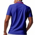 thumbnail image 5 of HAJWOH Summer Mens Polo Shirts Slim Fit Solid Short Sleeve Button Down T-Shirts Casual Quick Dry Breathable Athletic Tops, 5 of 5