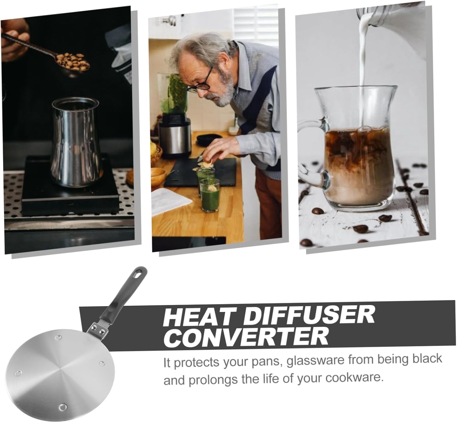 Heat Diffuser Induction Adapter Plate for Coffee Kettles and Cookware, Compatible with Induction Stoves, Easy to Clean and Use