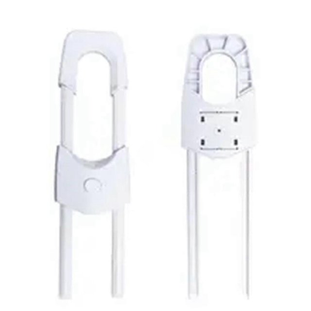 Cerradura de seguridad de plástico ABS para protección del hogar de niños en forma de U, ajustable, multifunción, para armario de bebé, color blanco