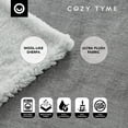 thumbnail image 6 of Deniau Flannel Reversible Solid Sherpa Throw - Super Soft, 50" x 60", Light Grey, 6 of 10